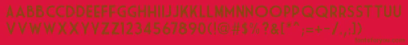 Market Deco Font – Brown Fonts on Red Background