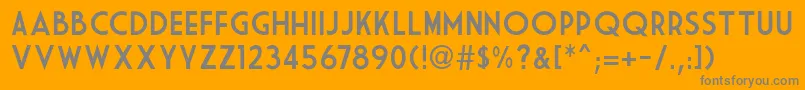 Market Deco Font – Gray Fonts on Orange Background