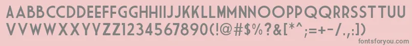 Market Deco Font – Gray Fonts on Pink Background