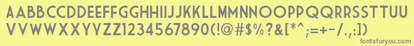 Market Deco Font – Gray Fonts on Yellow Background