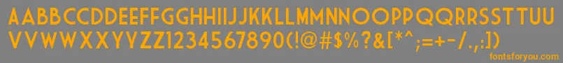 Market Deco Font – Orange Fonts on Gray Background