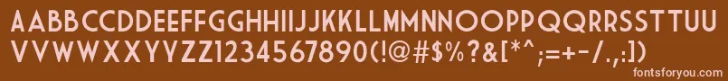 Market Deco Font – Pink Fonts on Brown Background