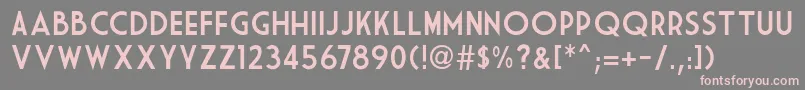 Market Deco Font – Pink Fonts on Gray Background