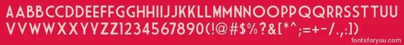 Market Deco Font – Pink Fonts on Red Background