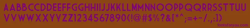 Market Deco Font – Purple Fonts on Brown Background
