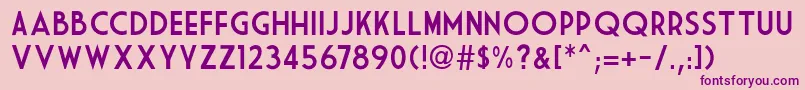 Market Deco Font – Purple Fonts on Pink Background
