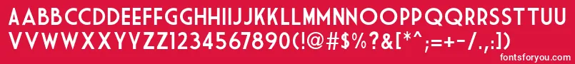 Market Deco Font – White Fonts on Red Background