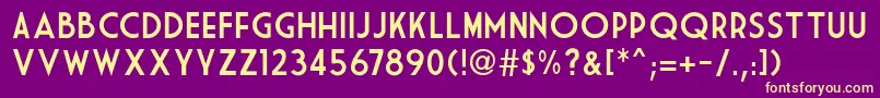Market Deco Font – Yellow Fonts on Purple Background