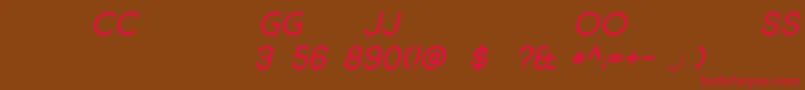 Market Fresh ALL CAPS Italic Font – Red Fonts on Brown Background