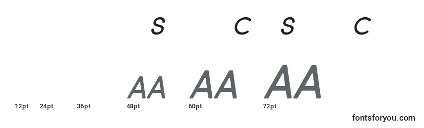 Größen der Schriftart Market Fresh ALL CAPS Italic