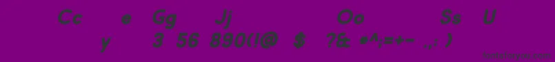 Fonte Market Fresh Bold Italic – fontes pretas em um fundo violeta