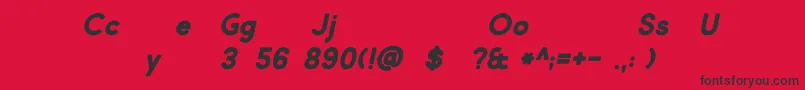Market Fresh Bold Italic Font – Black Fonts on Red Background