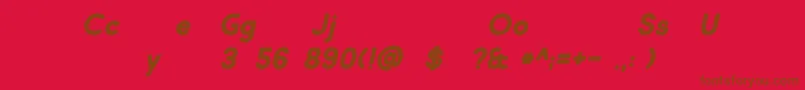 Market Fresh Bold Italic Font – Brown Fonts on Red Background