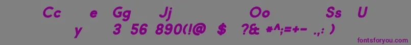Шрифт Market Fresh Bold Italic – фиолетовые шрифты на сером фоне