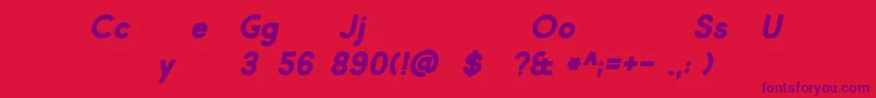 Market Fresh Bold Italic Font – Purple Fonts on Red Background
