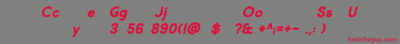 Market Fresh Bold Italic Font – Red Fonts on Gray Background