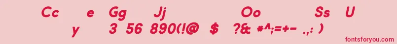 Market Fresh Bold Italic Font – Red Fonts on Pink Background