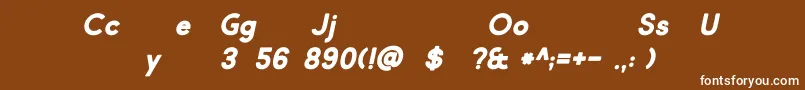 Czcionka Market Fresh Bold Italic – białe czcionki na brązowym tle