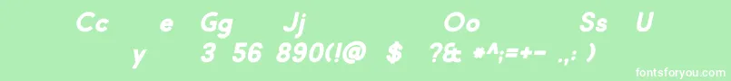 Market Fresh Bold Italic Font – White Fonts on Green Background