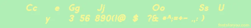 Market Fresh Bold Italic Font – Yellow Fonts on Green Background