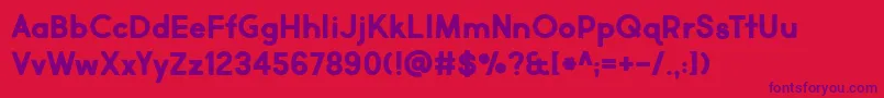 Market Fresh Bold Font – Purple Fonts on Red Background