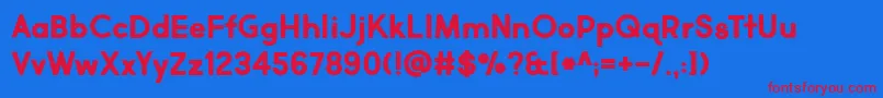 フォントMarket Fresh Bold – 赤い文字の青い背景