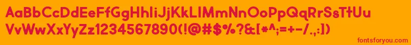 Market Fresh Bold Font – Red Fonts on Orange Background