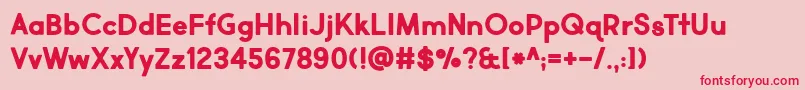 フォントMarket Fresh Bold – ピンクの背景に赤い文字