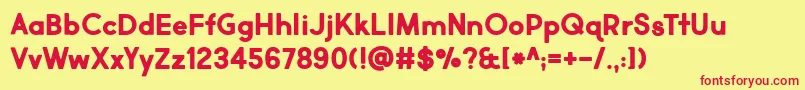 Market Fresh Bold Font – Red Fonts on Yellow Background