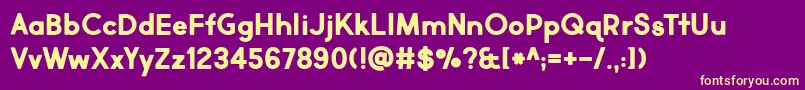 Market Fresh Bold Font – Yellow Fonts on Purple Background