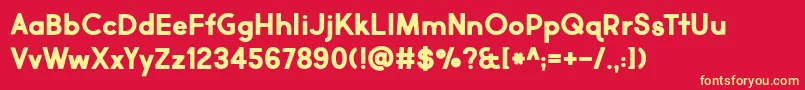 Market Fresh Bold-Schriftart – Gelbe Schriften auf rotem Hintergrund