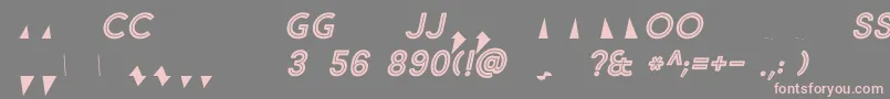 Market Fresh Inline Bold ALL CAPS Italic-fontti – vaaleanpunaiset fontit harmaalla taustalla