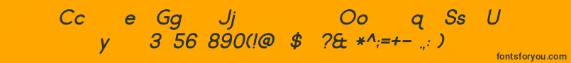 Шрифт Market Fresh Italic – чёрные шрифты на оранжевом фоне