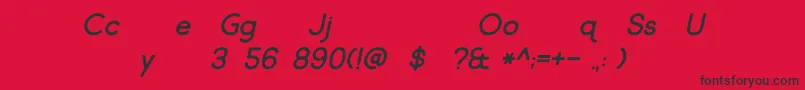 Market Fresh Italic Font – Black Fonts on Red Background