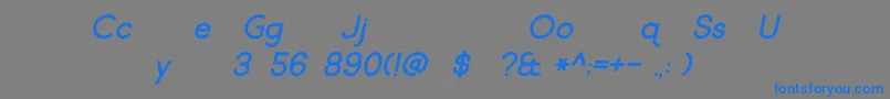 Шрифт Market Fresh Italic – синие шрифты на сером фоне