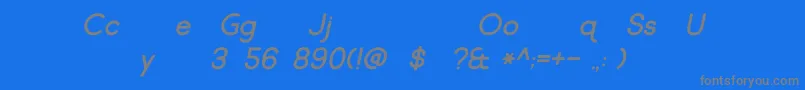 Шрифт Market Fresh Italic – серые шрифты на синем фоне
