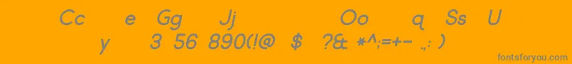 Market Fresh Italic Font – Gray Fonts on Orange Background