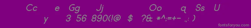 Market Fresh Italic Font – Gray Fonts on Purple Background