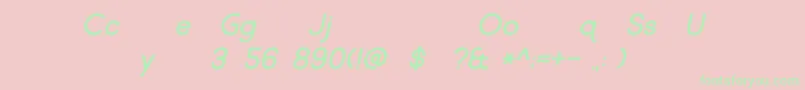 Market Fresh Italic Font – Green Fonts on Pink Background