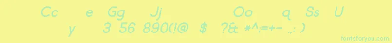 Market Fresh Italic Font – Green Fonts on Yellow Background
