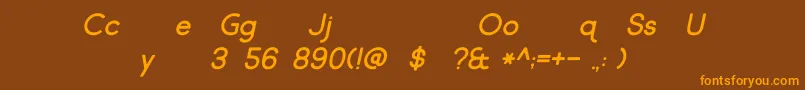 Market Fresh Italic Font – Orange Fonts on Brown Background