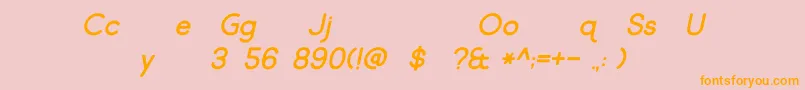 Market Fresh Italic Font – Orange Fonts on Pink Background