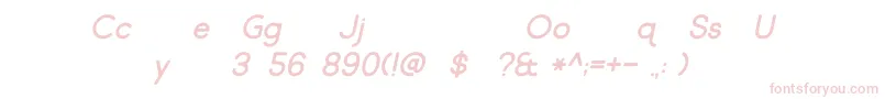 Шрифт Market Fresh Italic – розовые шрифты на белом фоне