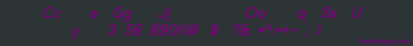 Шрифт Market Fresh Italic – фиолетовые шрифты на чёрном фоне