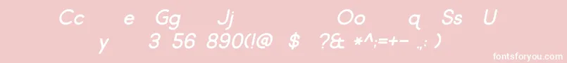 Market Fresh Italic Font – White Fonts on Pink Background