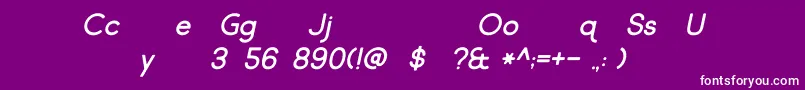 Шрифт Market Fresh Italic – белые шрифты на фиолетовом фоне