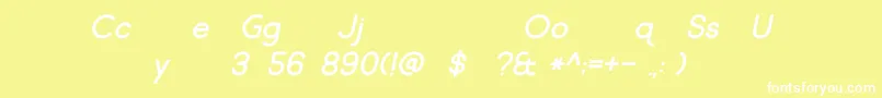 Market Fresh Italic Font – White Fonts on Yellow Background