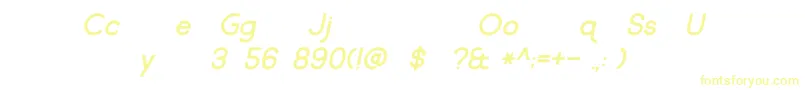 Market Fresh Italic Font – Yellow Fonts on White Background