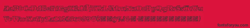 MarketCrash Font – Black Fonts on Red Background