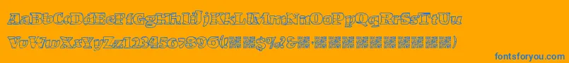 MarketCrash Font – Blue Fonts on Orange Background